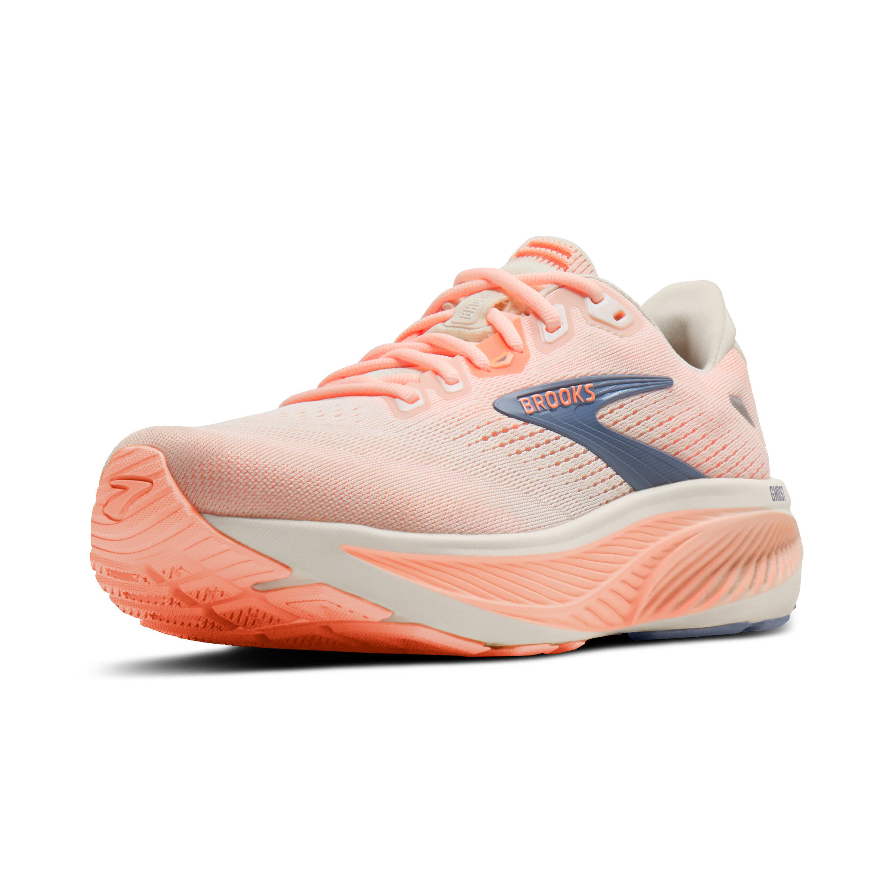 Brooks Ghost 18 Damen Laufschuhe Joggingschuhe star white/cyber peach/grey