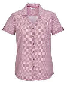 Killtec KOS 46 WMN WVN SHRT Hemd Bluse Kurzarm Damen rot lila