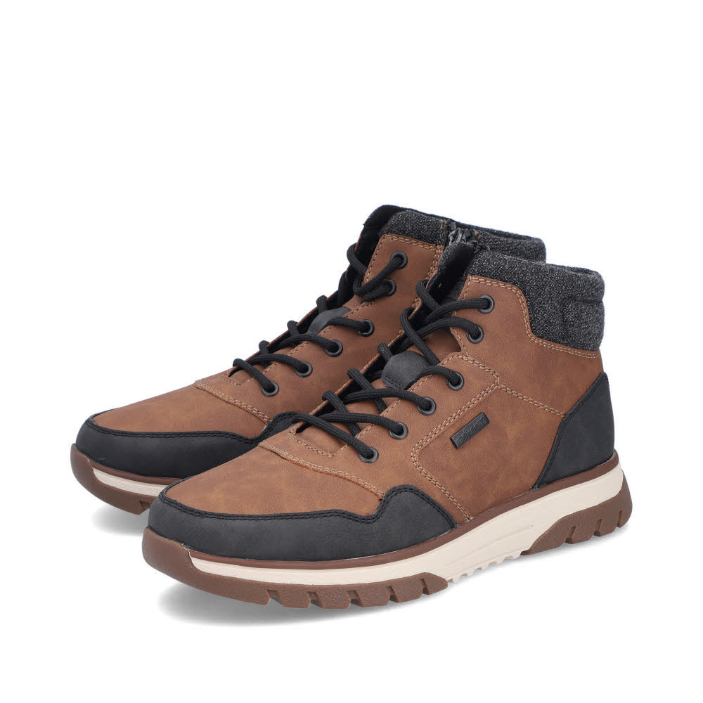 Rieker HWK Herren Stiefel Modestiefel braun/schwarz
