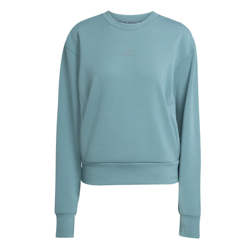 adidas Designed-for-Training Warm-Up Sweatshirt Damen Fitness Sweat blau