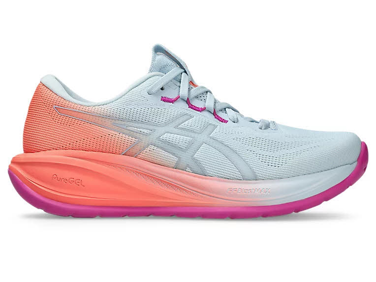 ASICS GEL-CUMULUS 28 Sunny Sizzle Damen Laufschuhe - Sky/Sun Coral