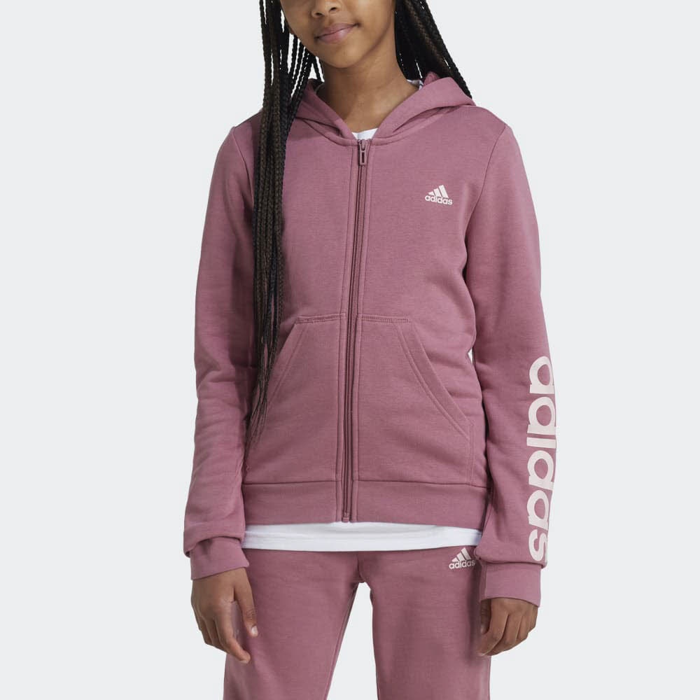adidas ESSENTIALS LINEAR LOGO Mädchen Jacke Kapuzenjacke pink