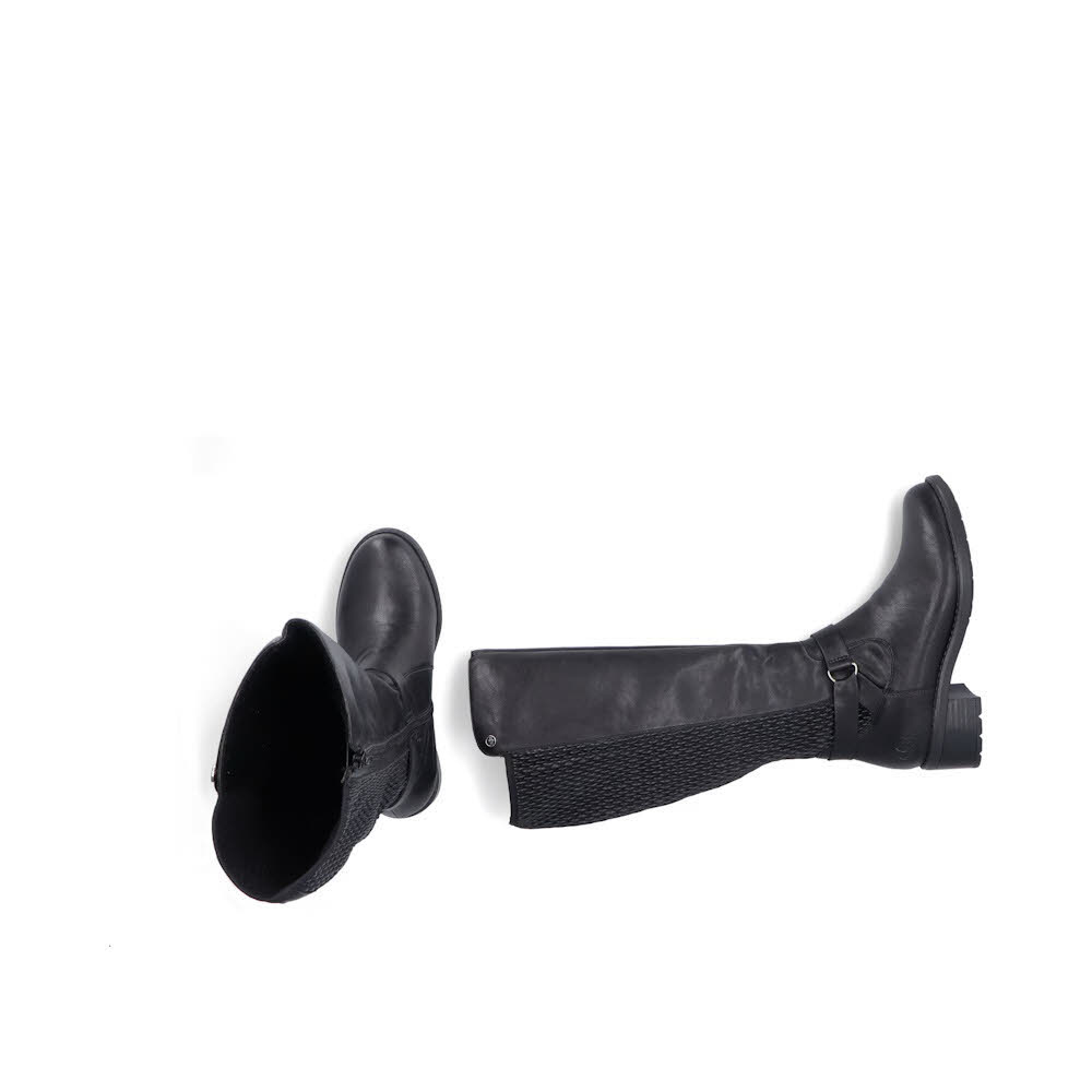 Rieker Hochschaftstiefel Damen Freizeitstiefel Stiefelette schwarz