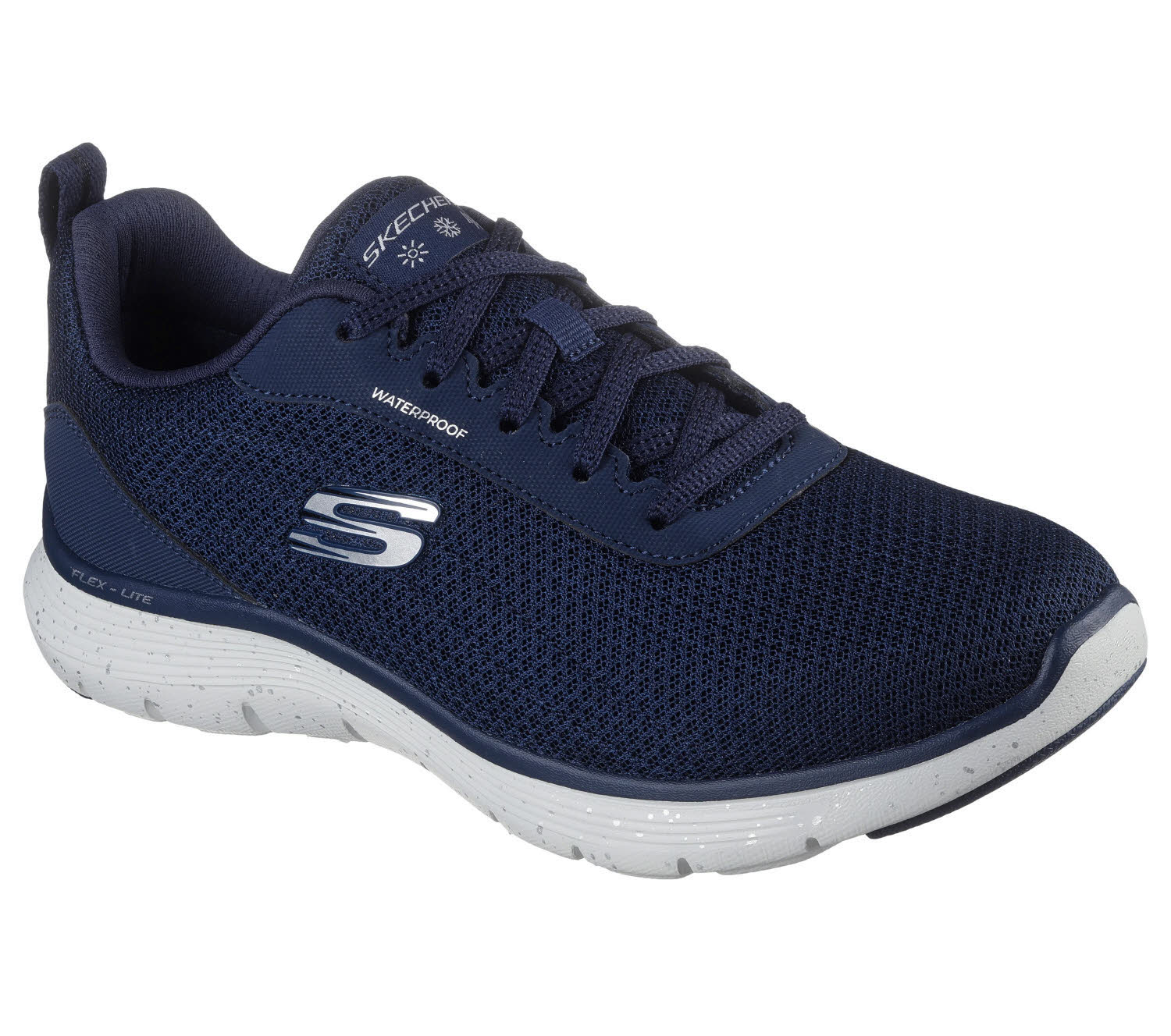 SKECHERS FLEX APPEAL 5.0 - FRESH TREK Damen Schnürer Sneaker sportlich navy
