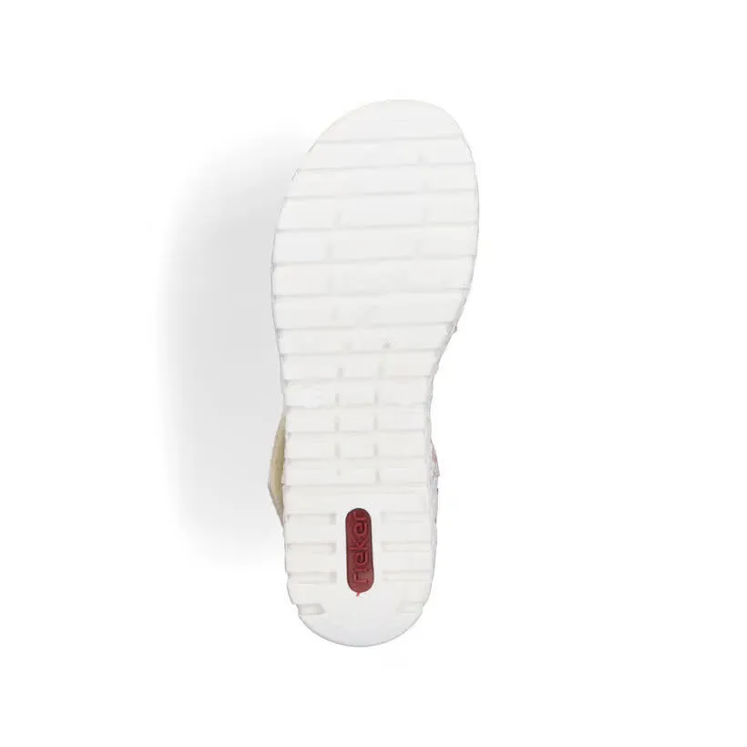 Rieker Damen Keilsandaletten weiß multicolor