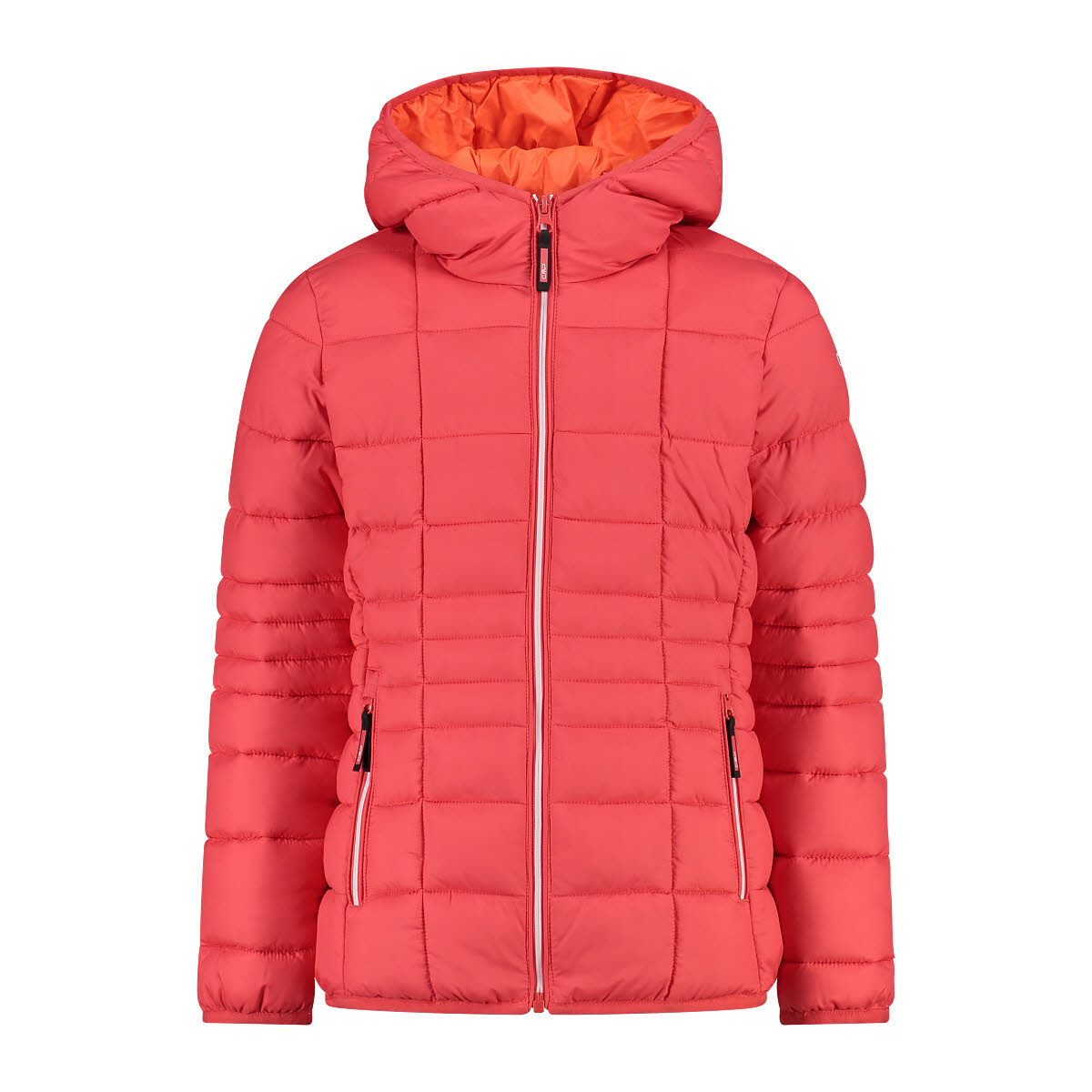 CMP Kinder Kapuzenjacke Daunenjacke Mädchen korall rot orange