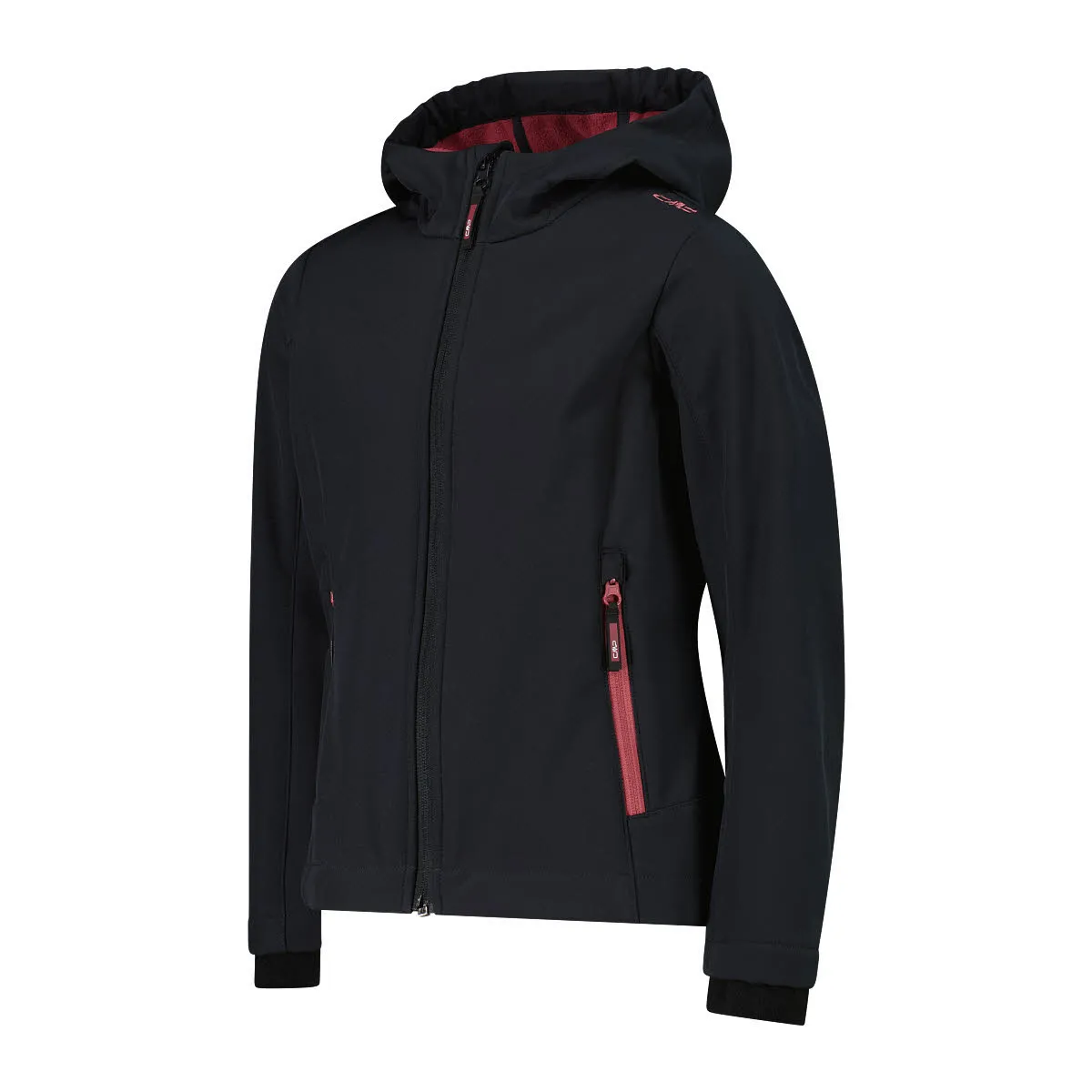 CMP JACKET FIX HOOD Mädchen Softshelljacke Outdoorjacke anthrazit/peony