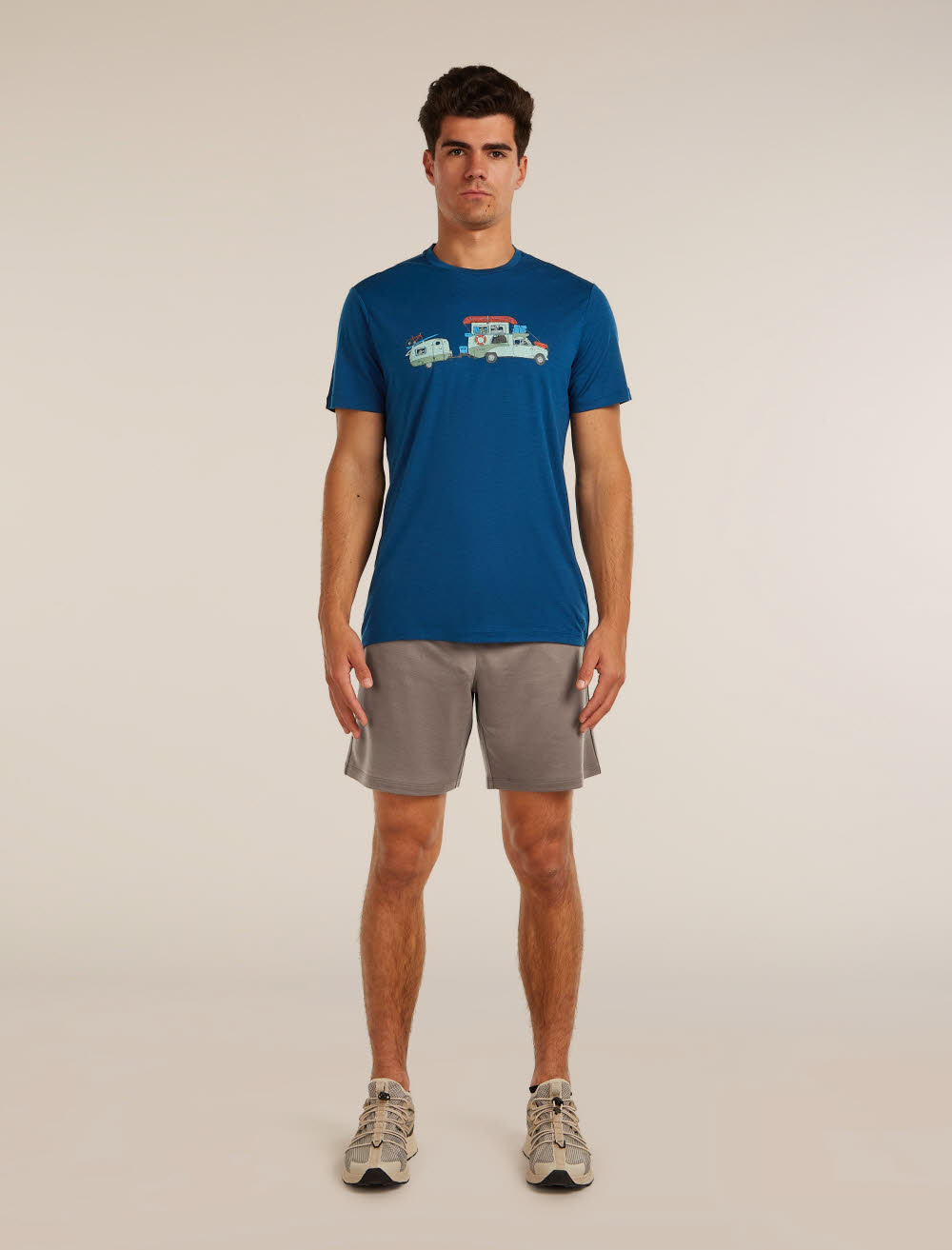 Icebreaker Merino 150 Tech Lite SS Tee Transportage Herren T-Shirt Funktionsshirt blau