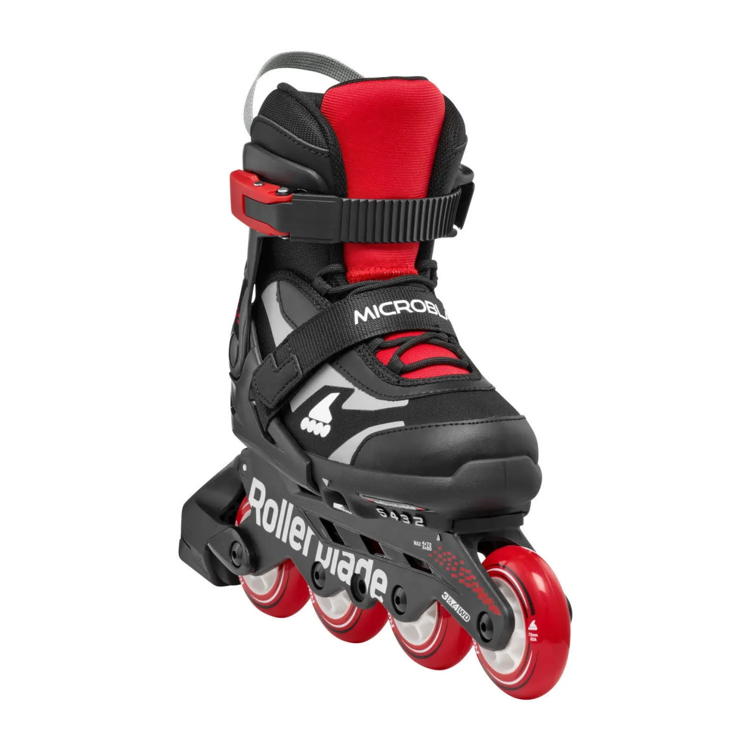 Rollerblade MICROBLADE Kinder Inlineskates größenverstellbar schwarz/rot