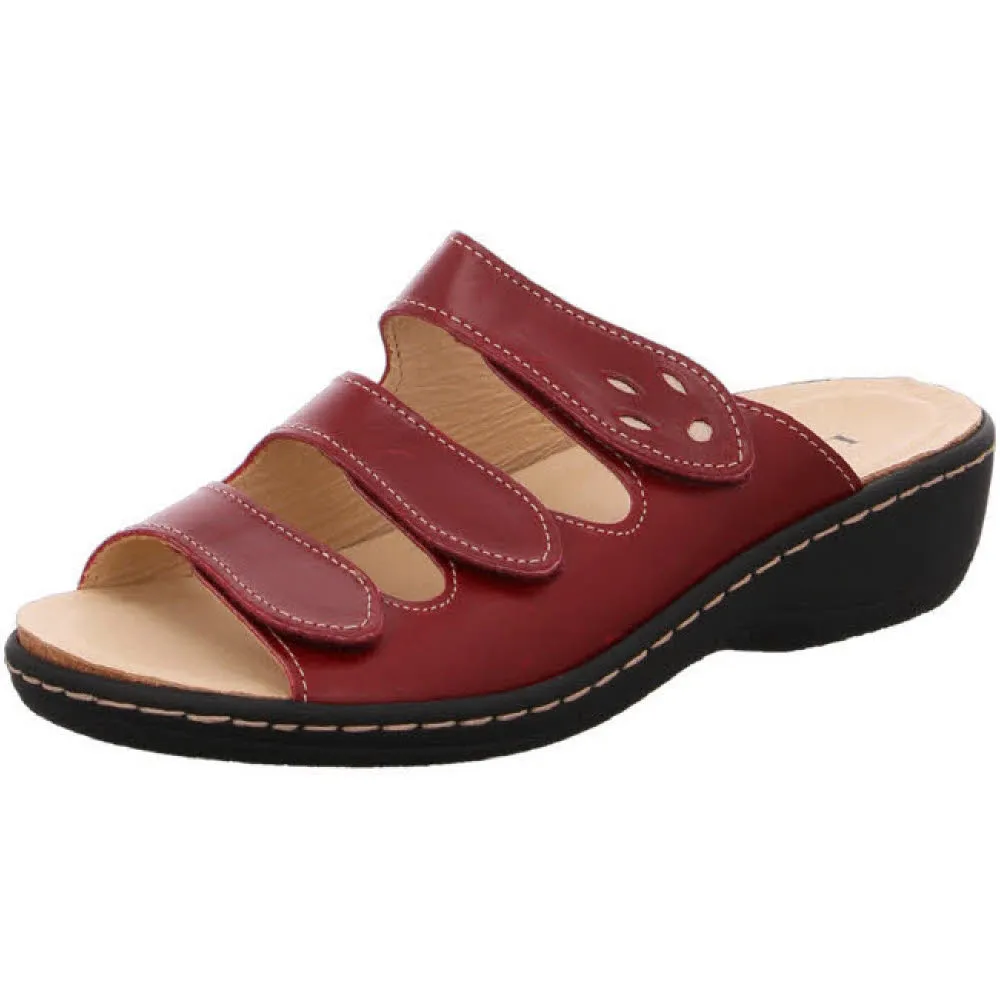 Longo Beq-Pantl-Wörishf-30 Damen Hausschuhe Pantoletten Sandalen rot NEU