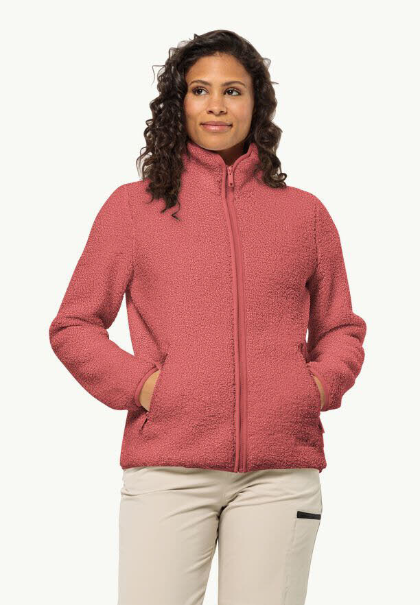 Jack Wolfskin High Curl Jacket W Fleecejacke Damen rot
