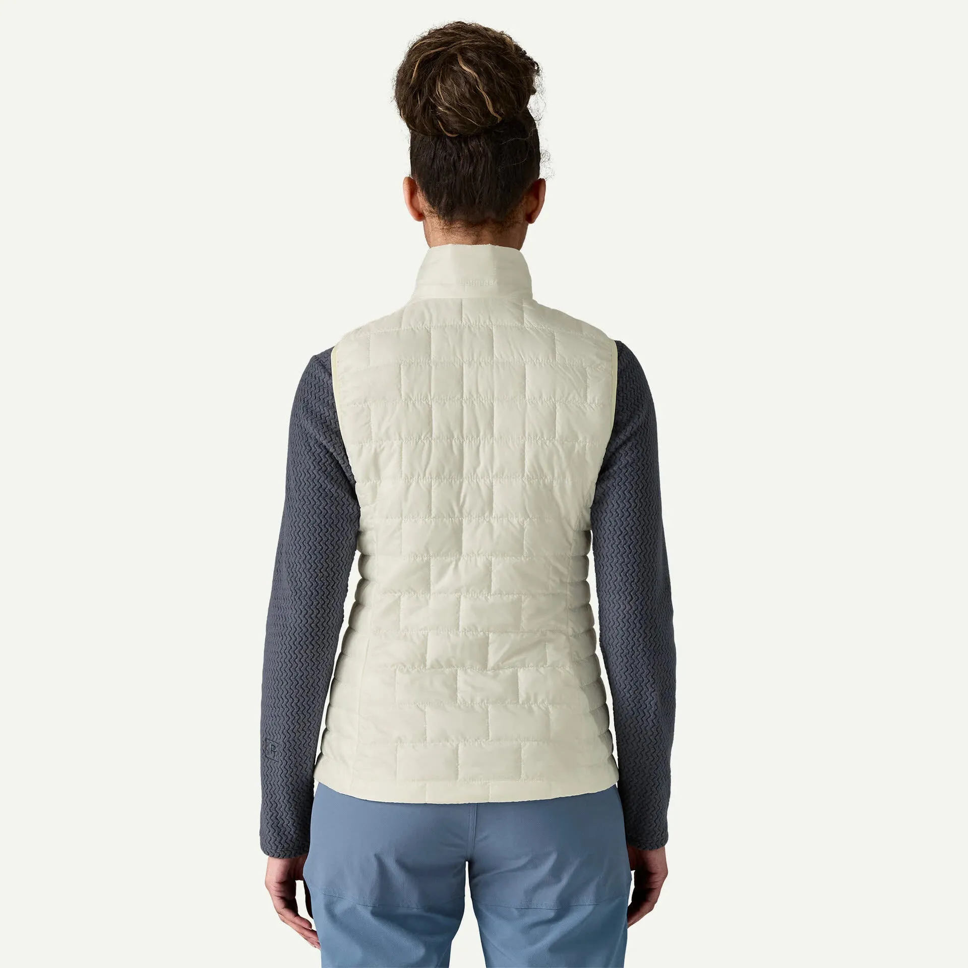 Women Nano Puff Vest ärmellose Weste Damen weiß