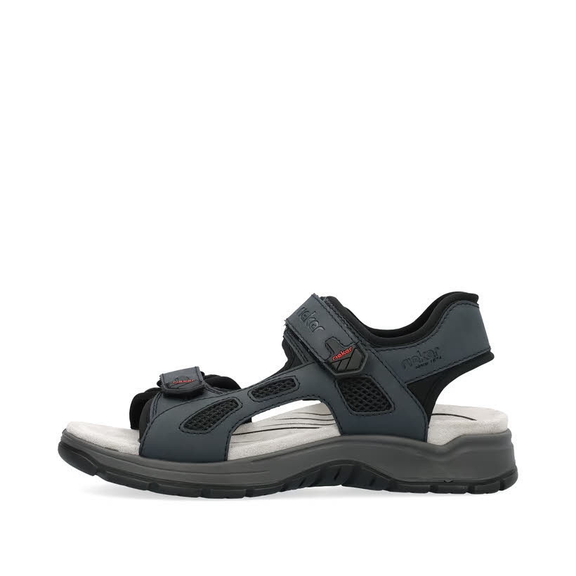 Rieker FSK Herren Sandalen Sandaletten Trekkingsandalen denim/schwarz