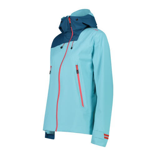 CMP Fix Hood Damen Regenjacke Wanderjacke Blau