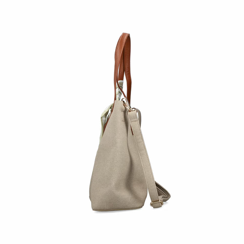 Rieker Damen Shopper Umhängetasche beige