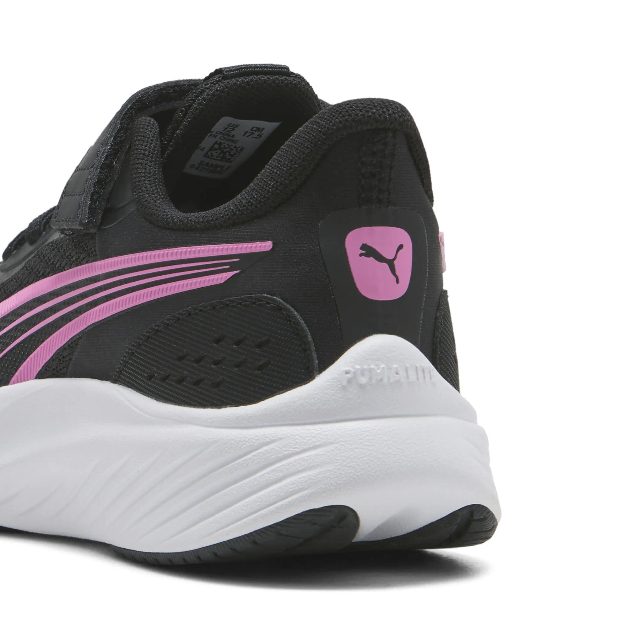 Puma Pounce Lite AC+ PS Mädchen Sneaker Freizeitschuhe schwarz/pink