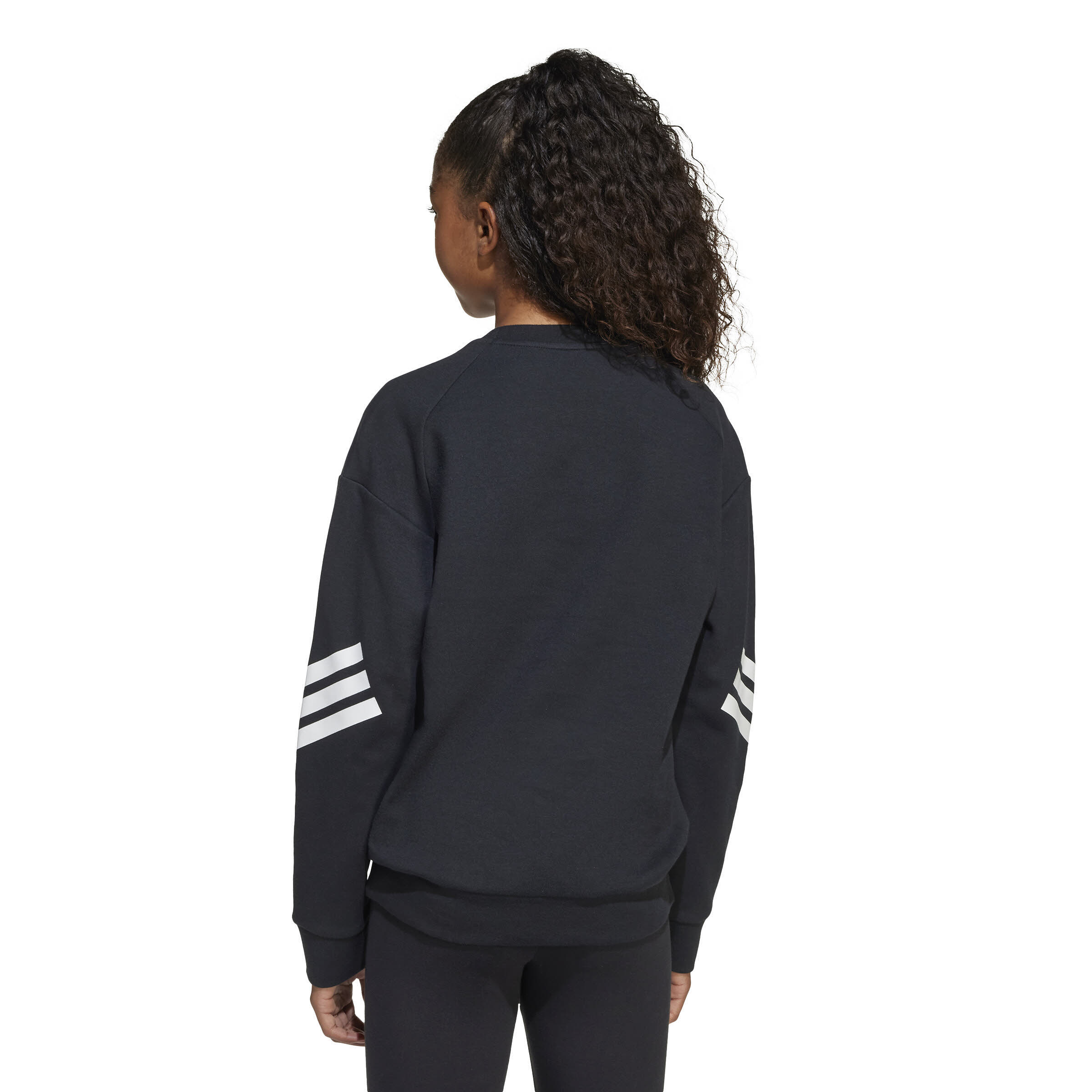 adidas Future Icons 3-Streifen Sweatshirt Kinder schwarz/weiß