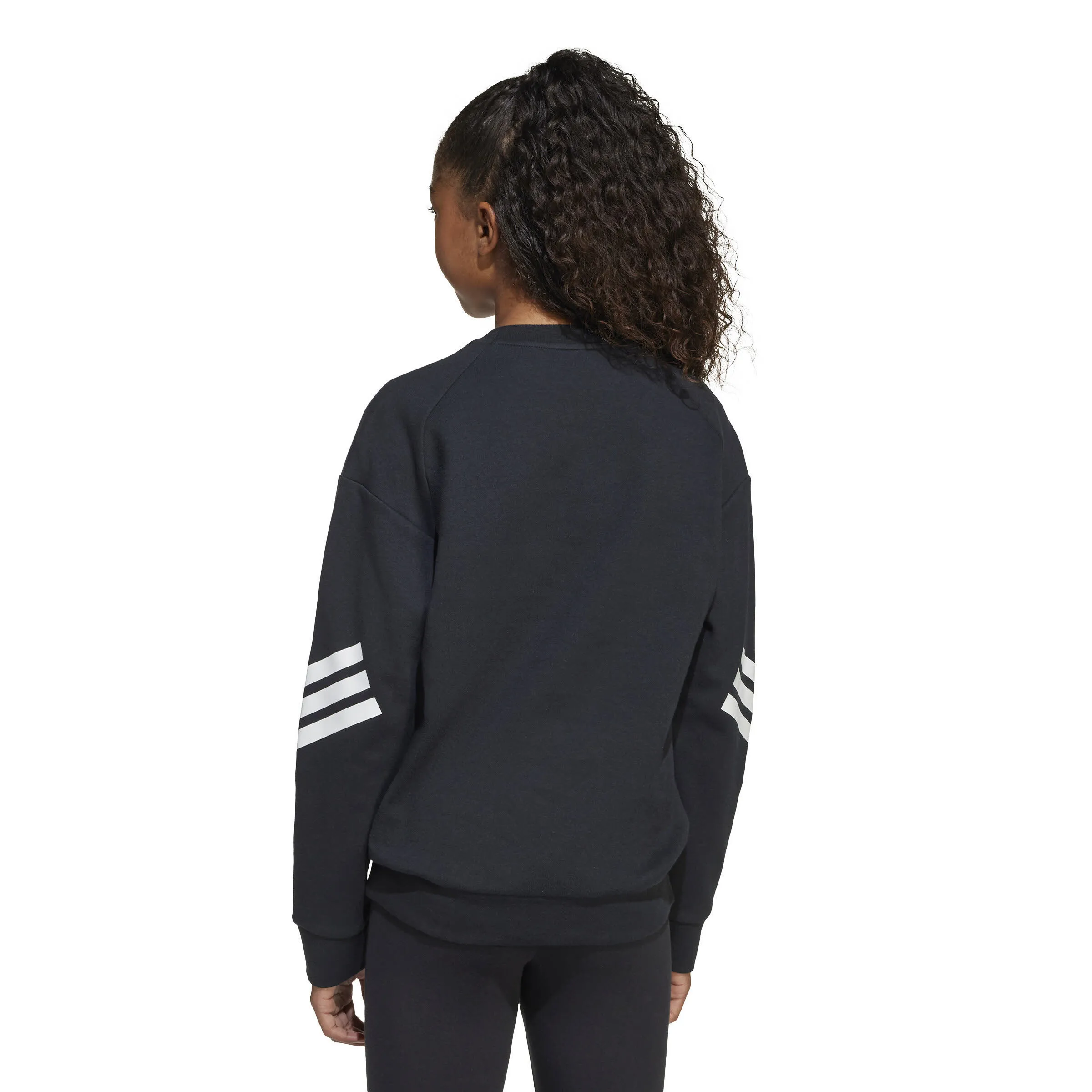 adidas Future Icons 3-Streifen Sweatshirt Kinder schwarz/weiß