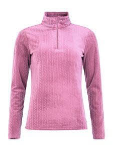 PRTRefuzzy 1/4 zip active top Rollkragenpulli Damen rosa