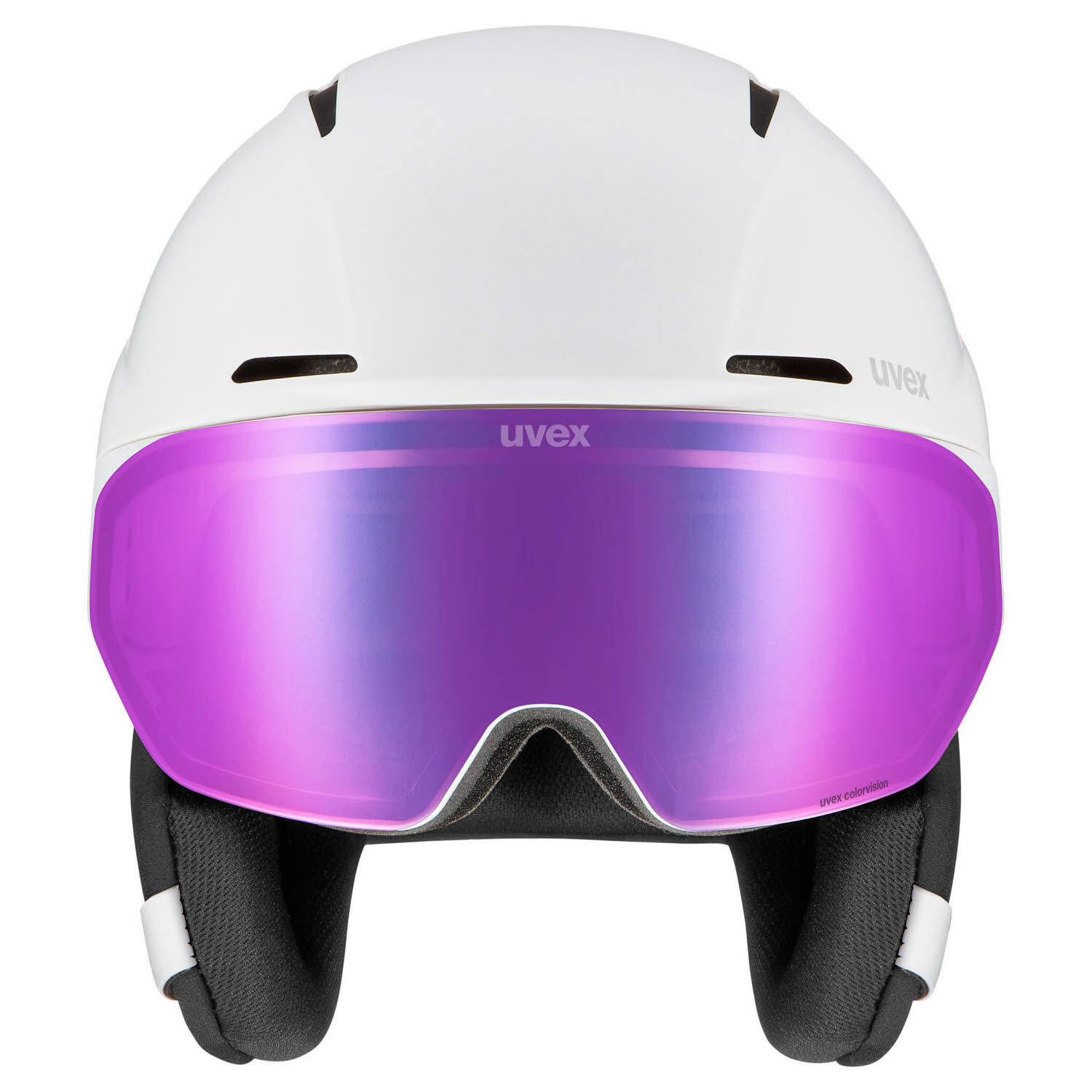Uvex horizon CV MAG Damen Skihelm Snowboardhelm Visierhelm white matt