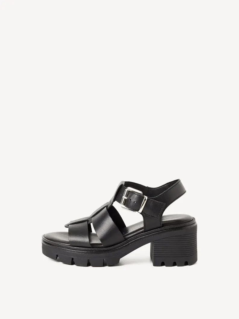 Tamaris Ledersandalette Damen schwarz