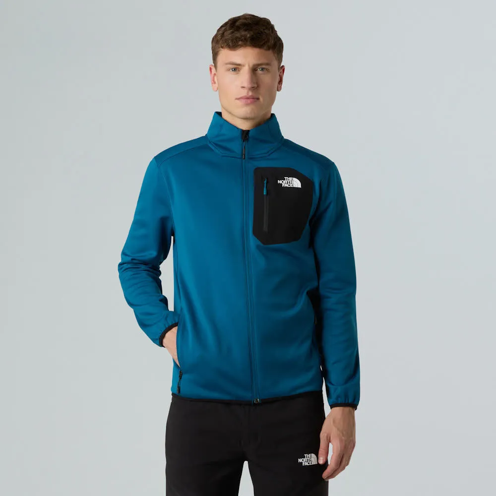 The North Face Crest Fleece Herren Fleecejacke Skirolli blau