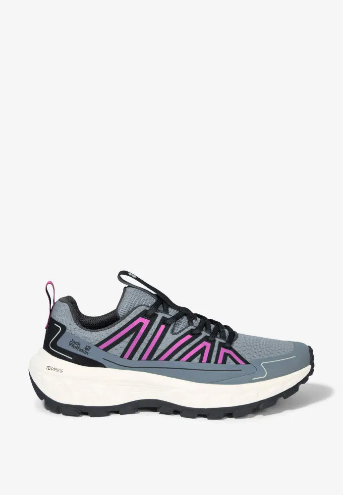Jack Wolfskin Wild Hike Low W Damen Wanderschuhe Trekkingschuhe grau/magenta
