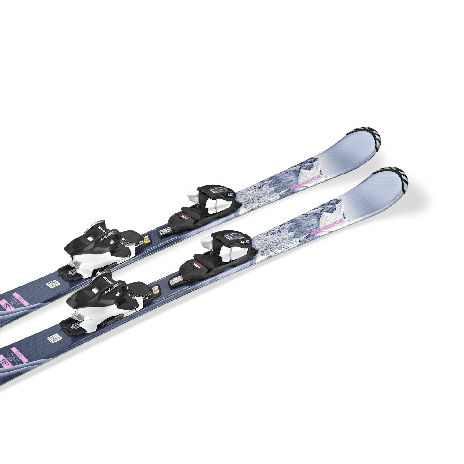 Nordica Team G (70-90) + JR 4.5 FDT  Mädchen Ski Einsteiger 26/27 heidelbeere/rosa
