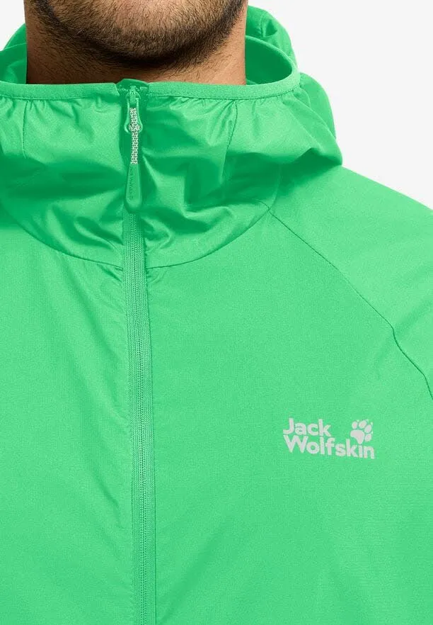 Jack Wolfskin Prelight Aero Jkt Herren Windbreaker Jacke mit Kapuze grün
