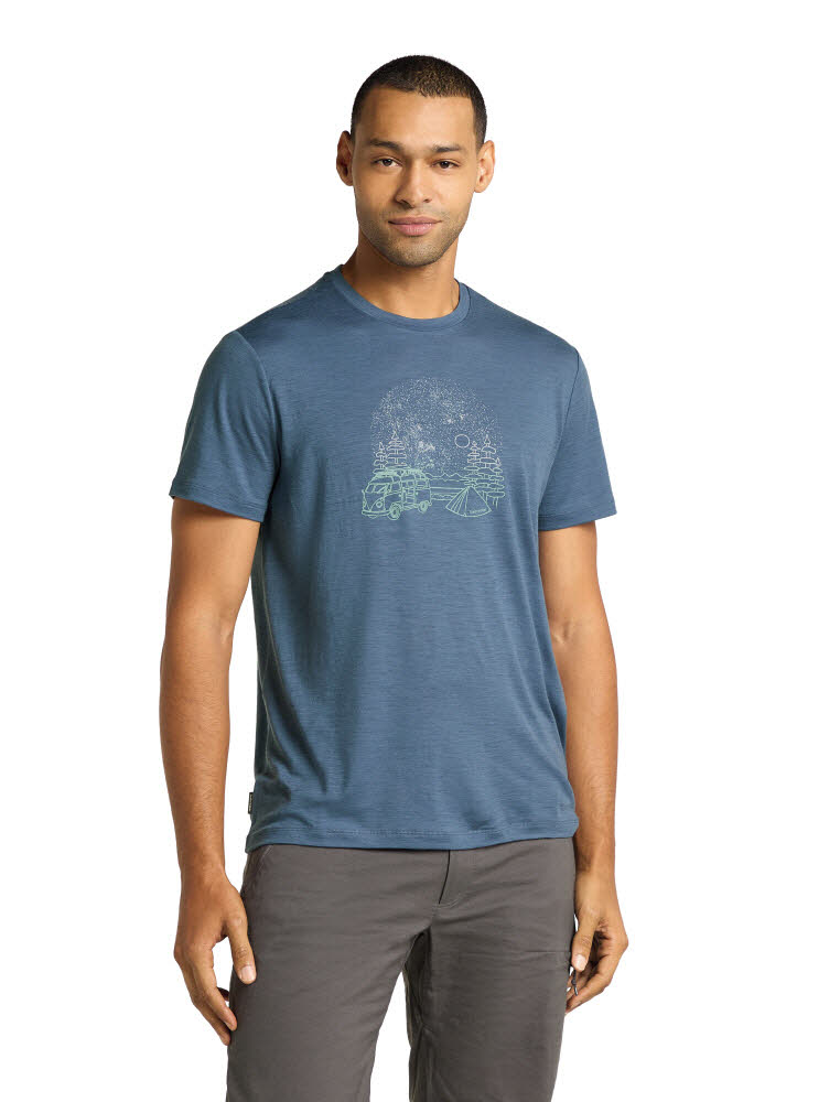 Icebreaker Merino 150 Tech Lite T-Shirt Van Camp Herren blaugrau
