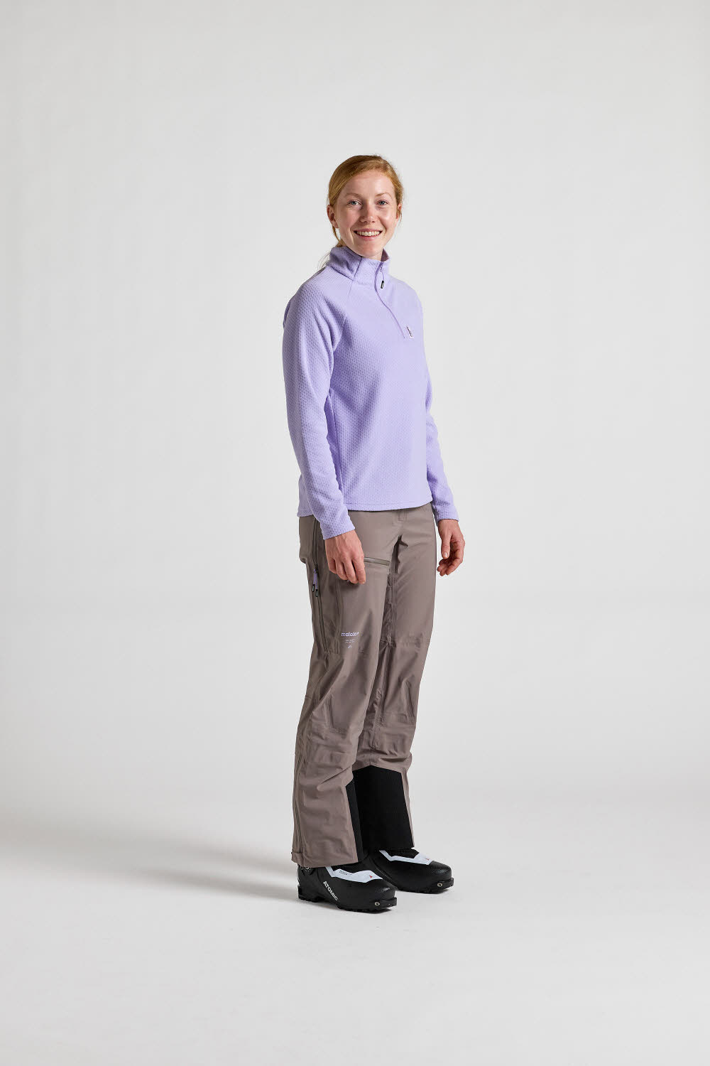 Maloja VangaM Printed Damen Midlayer Fleccepullover lila