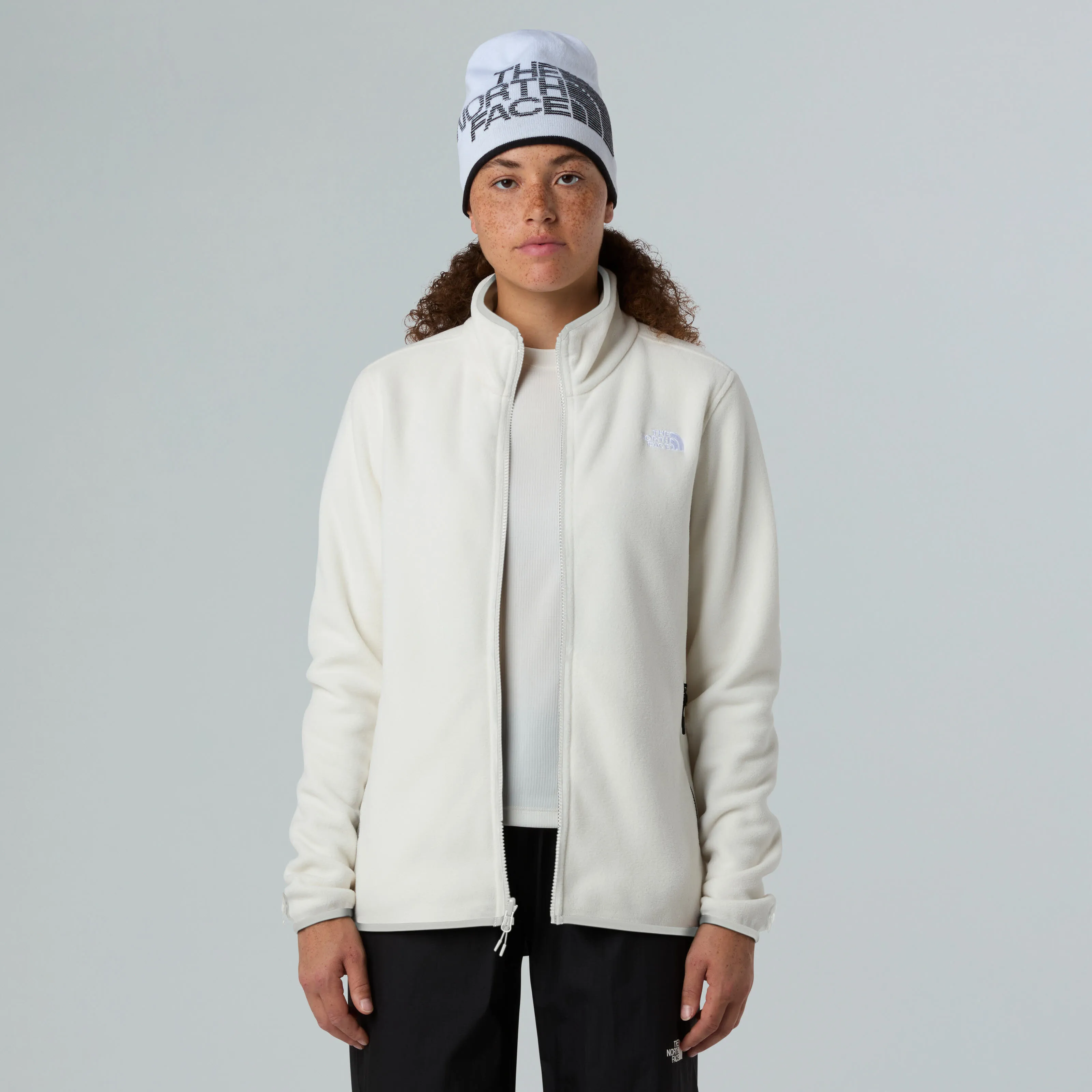The North Face Glacier Fleece Damen Fleecejacke white dune