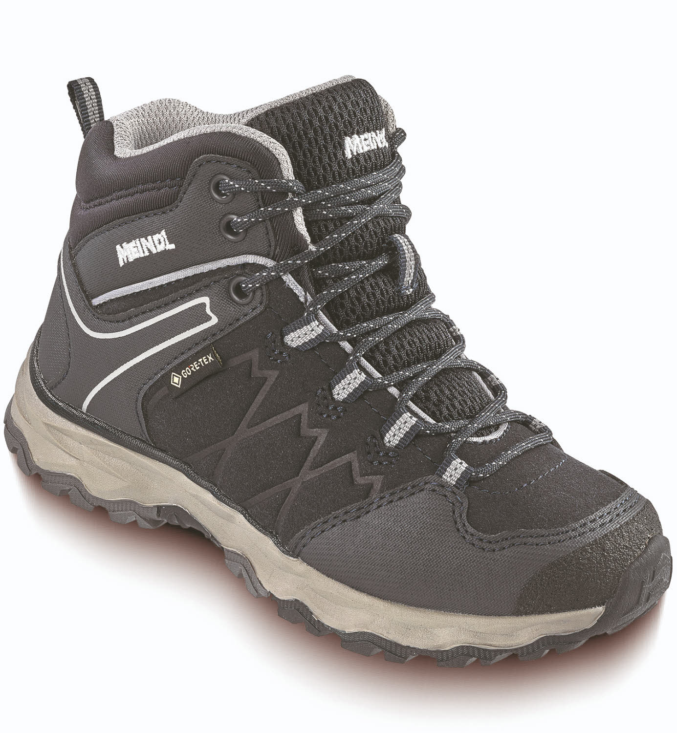 Meindl Boneto Junior GTX Jungen Trekkingschuh Wanderschuh High Grau Weiß