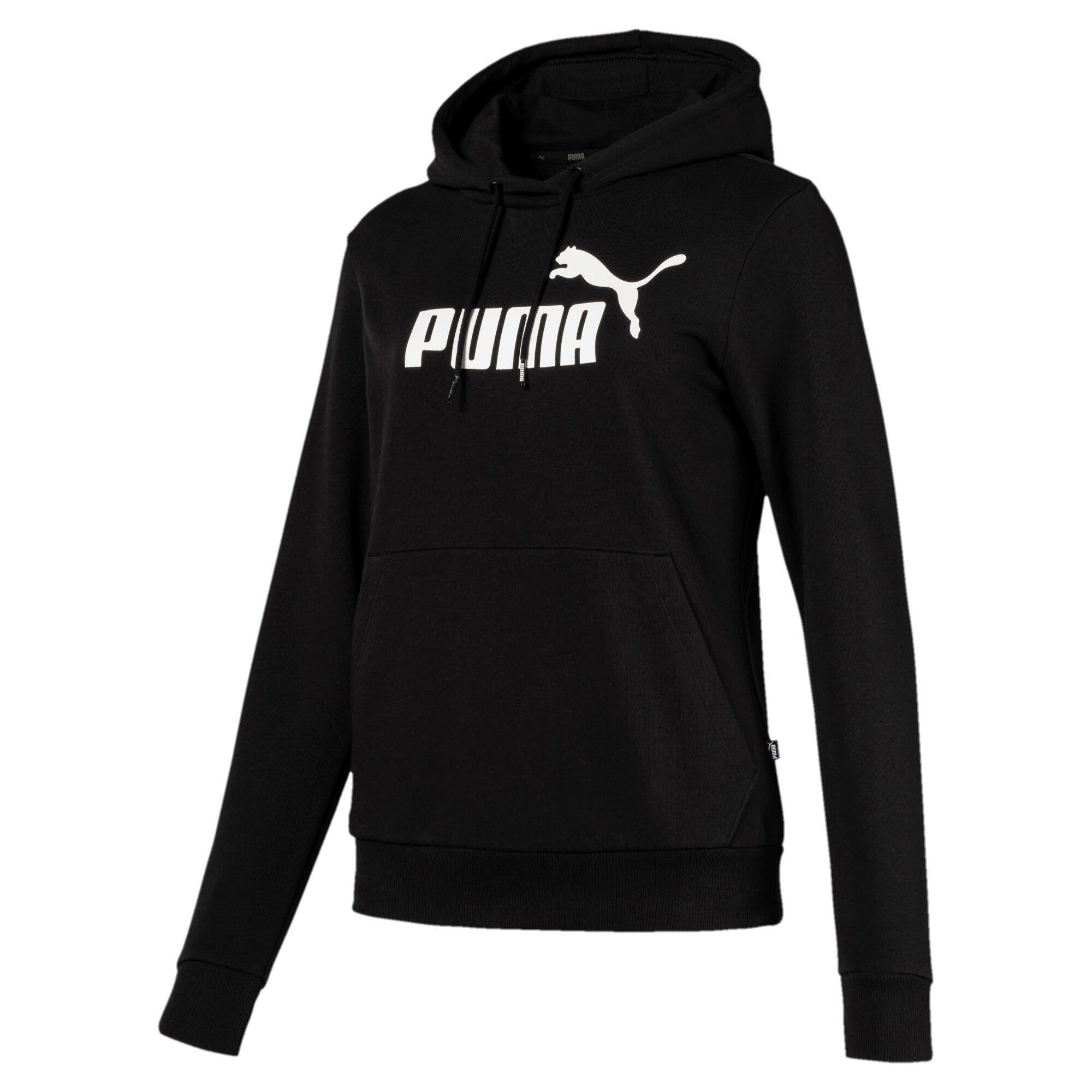 PUMA Ess Logo Hoodie TR Damen Kapuzen Pullover Freizeit schwarz NEU