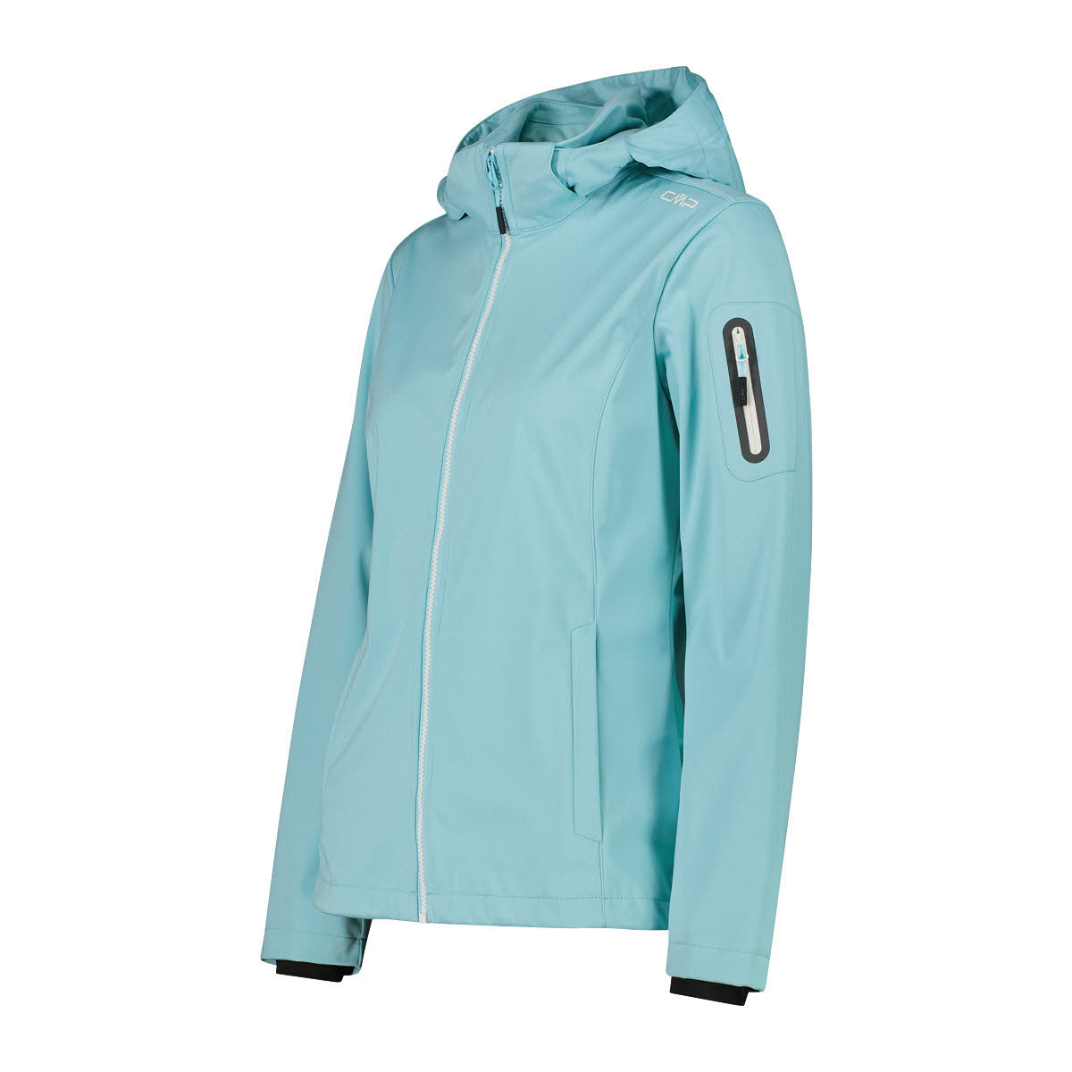 CMP WOMAN JACKET ZIP HOOD Damen Softshelljacke Outdoorjacke lagoon melange