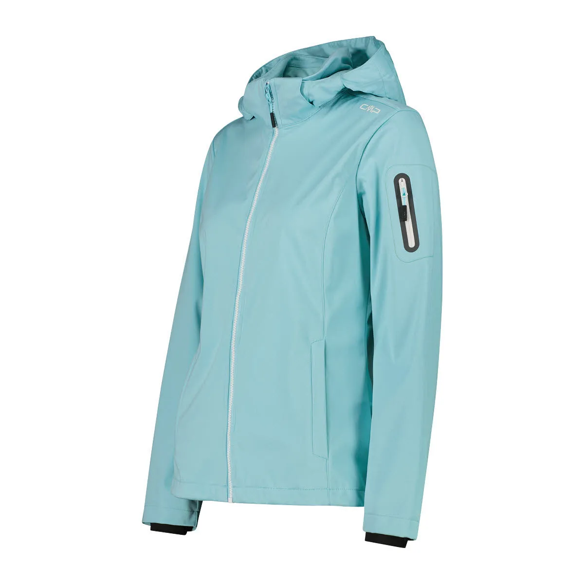 CMP WOMAN JACKET ZIP HOOD Damen Softshelljacke Outdoorjacke lagoon melange