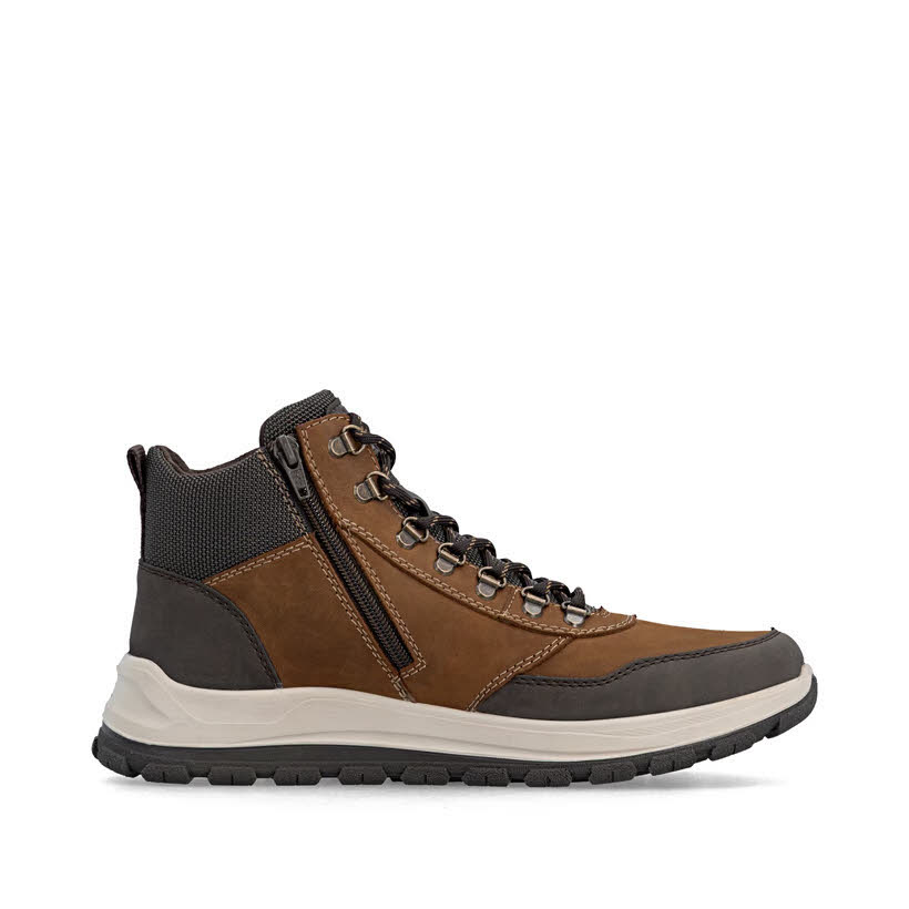 Rieker Herren Stiefelette Kurzstiefel Schnürstiefel moro/noce