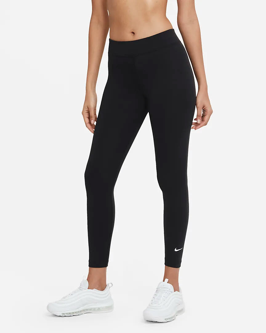 NIKE SPORTSWEAR ESSENTIAL Damen 7/8 Sporttights Lauftights schwarz NEU