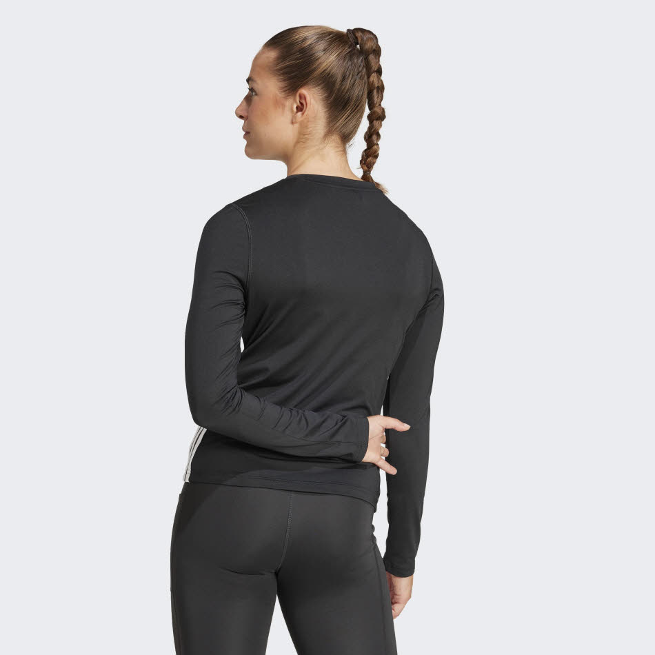 adidas Essentials 3-Streifen Workout Longsleeve Damen Fitness Longsleeve schwarz