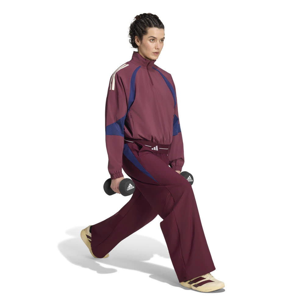 adidas HYPERGLAM Damen Sweatjacke Trainingsjacke maroon