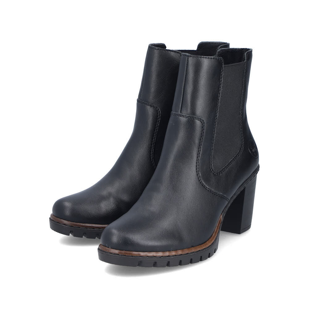 Rieker Stiefeletten Damen Freizeitstiefel Kurzstiefel schwarz