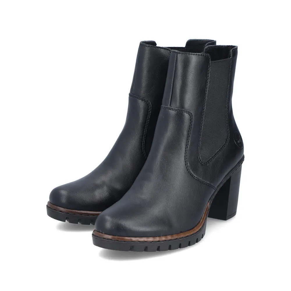 Rieker Stiefeletten Damen Freizeitstiefel Kurzstiefel schwarz