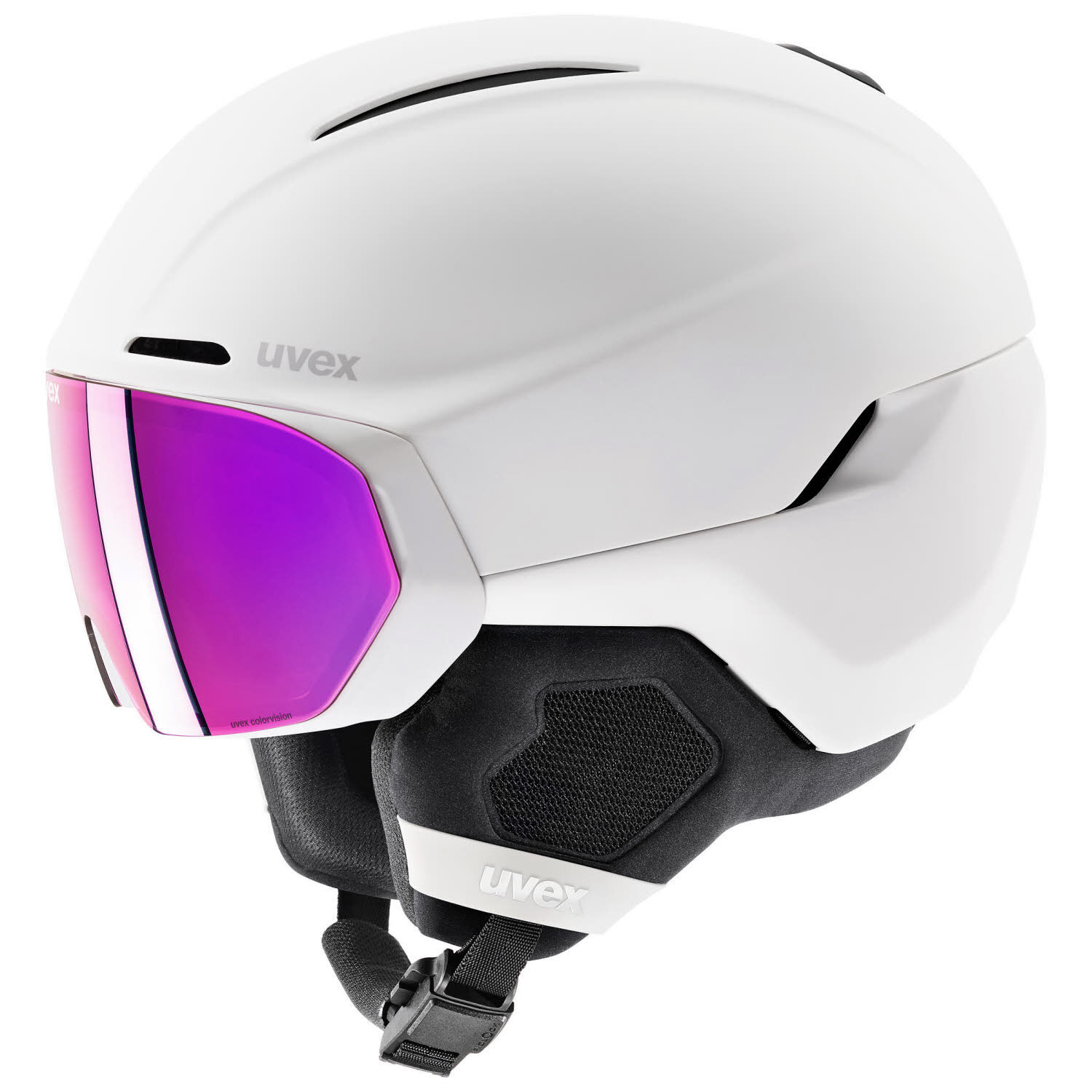 Uvex horizon CV MAG Damen Skihelm Snowboardhelm Visierhelm white matt