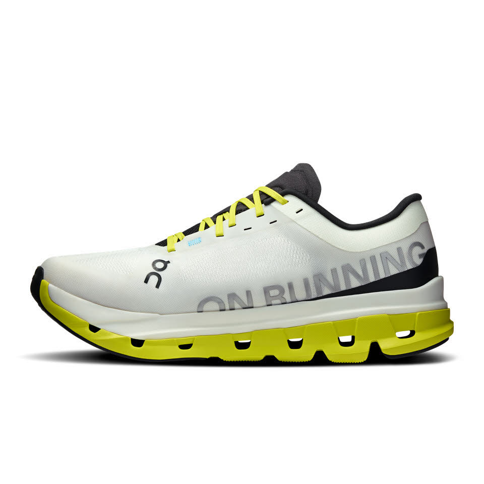 ON Cloudflow 5 Herren Sneaker Joggingschuhe Laufschuhe white/lime
