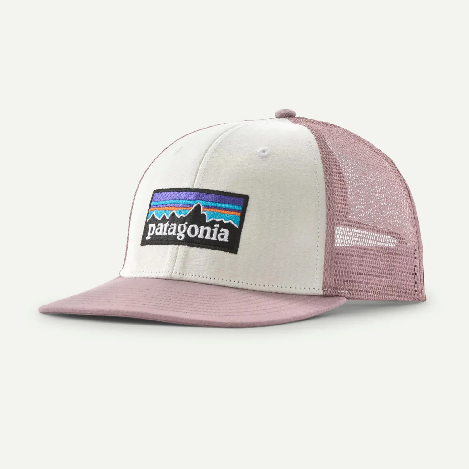 Patagonia P-6 Logo Trucker Hat Damen Kappe Cap white w quiet violet