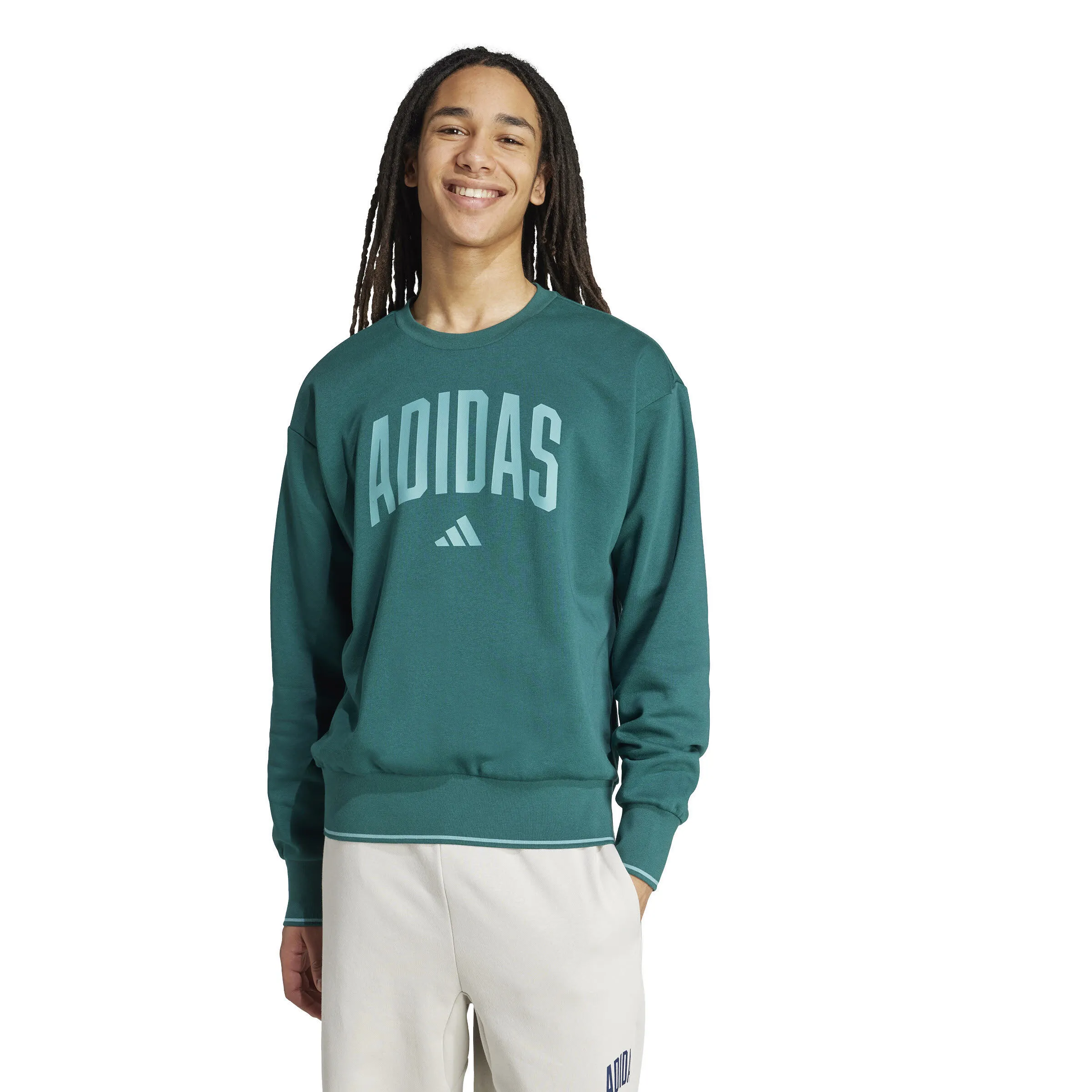 adidas College Style Herren Sweatshirt Fleece - Pullover grün
