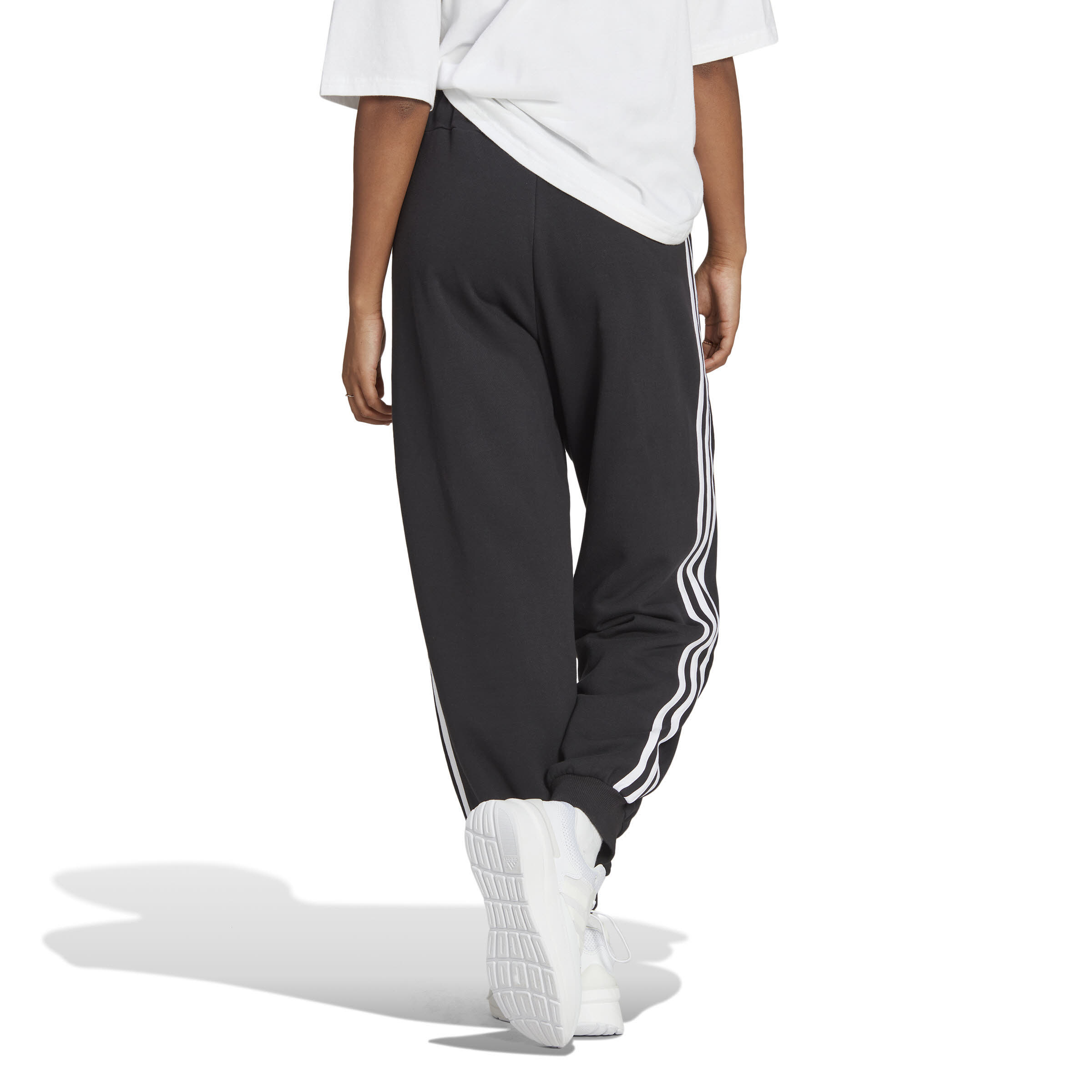 adidas W 3S FT LS PT Damen Jogginghose Sporthose Trainingshose schwarz