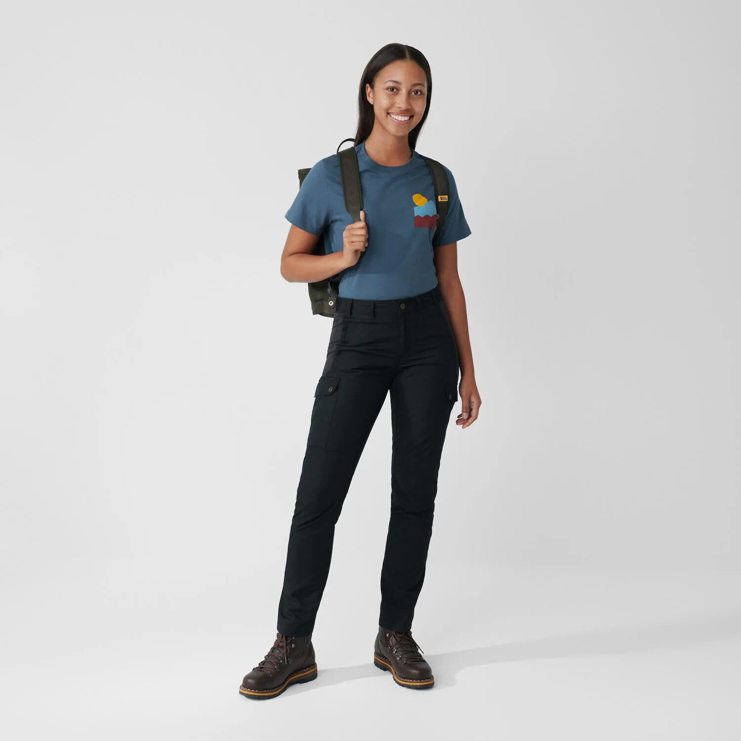 Fjällräven Stina Trousers Outdoor-Hose Wasserabweisend PFC-frei Damen Schwarz