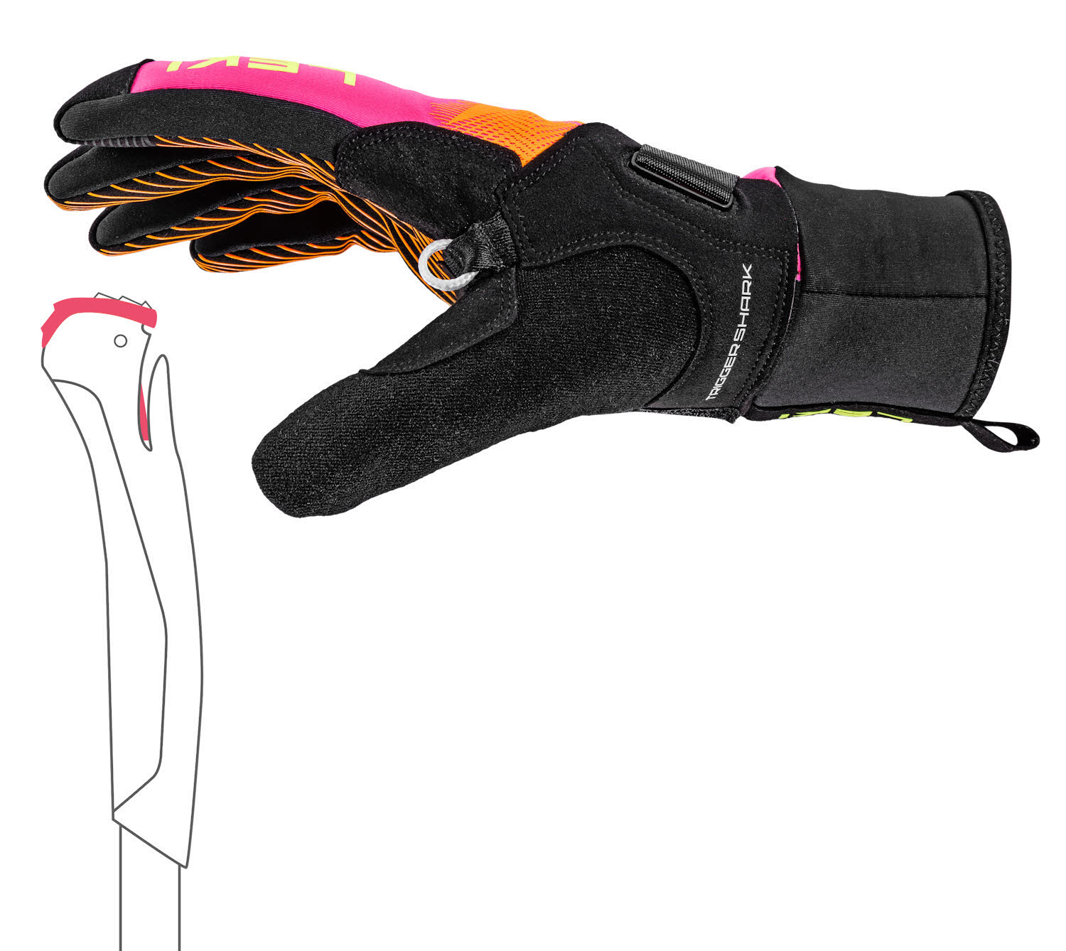 Leki HS HRC Race TR Unisex Langlaufhandschuhe pink/orange