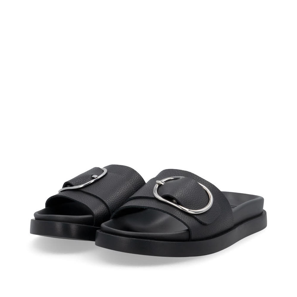 Rieker FSK Damen Sandalen Pantoletten schwarz